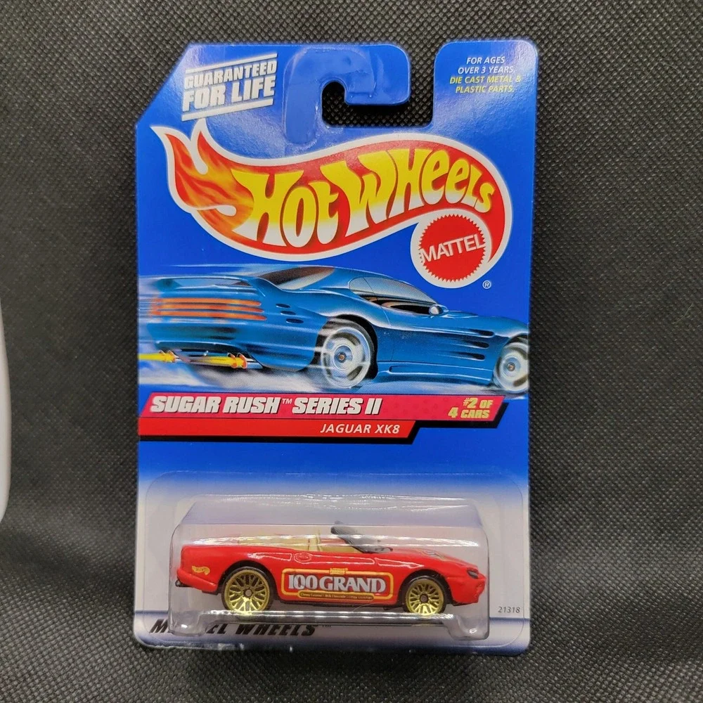 Hot Wheels Sugar Rush Series II 2/4 (1998) Red 100 Grand Candy Jaguar XK8 Car #9
